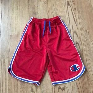 Boys red white and blue champion shorts
